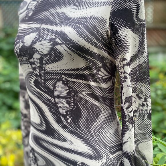 Urban Outfitters UO Alessia Mock Neck Mini Dress Size Medium - Picture 10 of 16